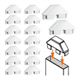 thumbnail image 2 of 16 Pack White Vinyl Picket Fence Caps 7/8in X 3in Vinyl Picket Fence Caps Vinyl Fence Parts for Garden Fencing Outdoor, 2 of 7