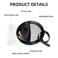 thumbnail image 4 of Leo Constellation 2pcs PU Leather Round Bag Tags with Privacy Cover and Name ID Tag - Suitcase Tags for Travel Luggage, Handbags, Backpacks, School Bags, 4 of 6