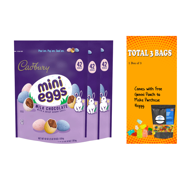 CADBURY MINI EGGS Milk Chocolate, Easter Candy 42 oz. 3pk
