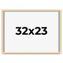 32x23 Frame Beige Real Wood Picture Frame Width 0.75 inches | Interior Frame Depth 0.5 inches |