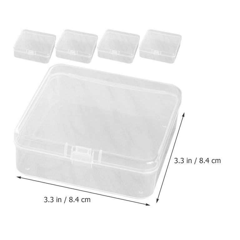 5 Pcs Storage Bins Jewrlybox Craft Storage Containers Bead Containers for  Organizing Hinged Cover Plastic