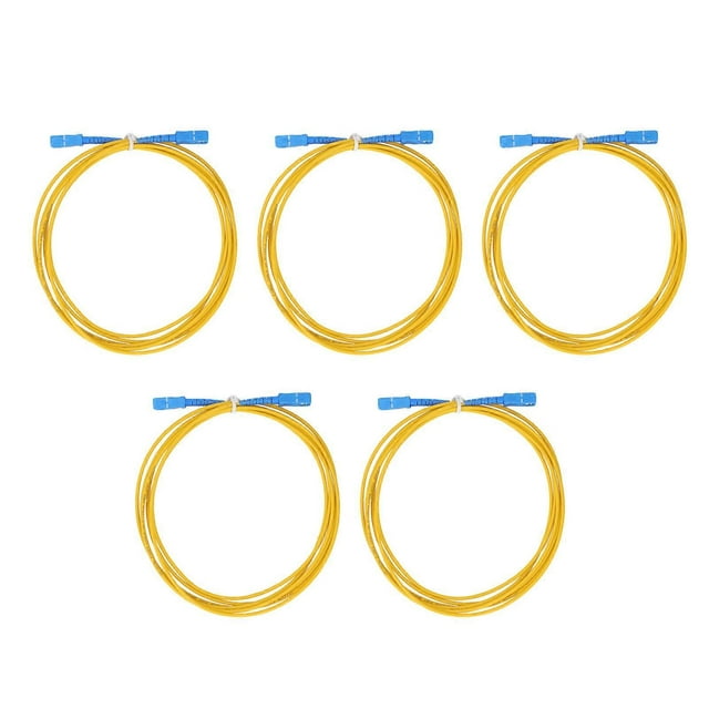 5PCS Optical Fiber Extension Cable Single Mode LSZH Sheath Fiber Optic Jumper Cord Telecom Grade