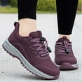 thumbnail image 2 of Rokment Orthopedic Walking Running Shoes for Women Men Seniors Comfortable Mesh Non Slip Work Driving Hiking Climbing Sneakers Wine Size 7, 2 of 5