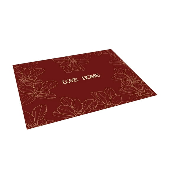 Doormat Decorative Welcome Mat Love Home Door Mat Non Slip Red Outdoor Rug Floor Front Door Mat Non-Slip Entrance Mat for Home Kitchen Bathroom Decorations