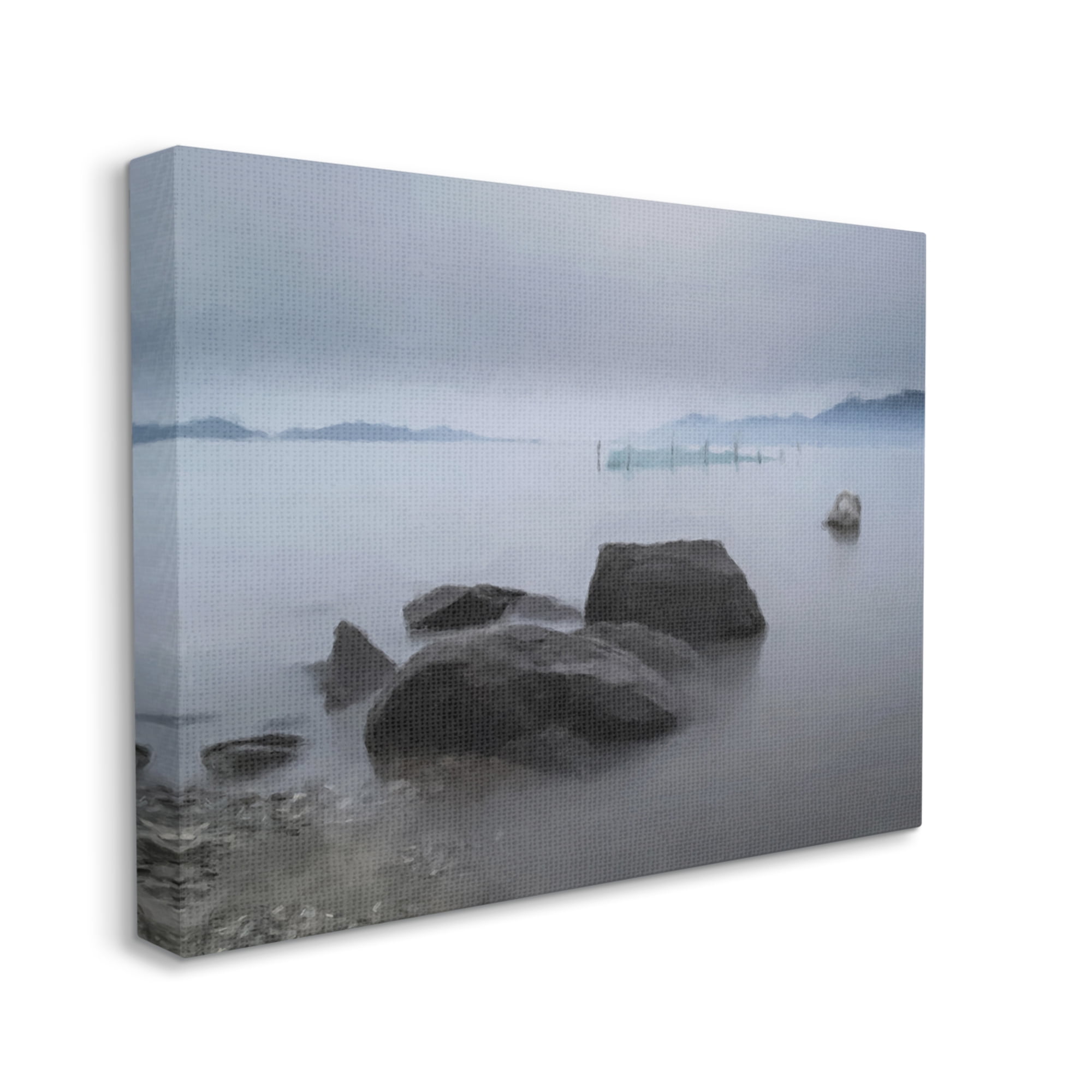 Stupell Industries Foggy Sea Landscape Nature Painting Gallery Wrapped Canvas Print Wall Art, 40 x 30