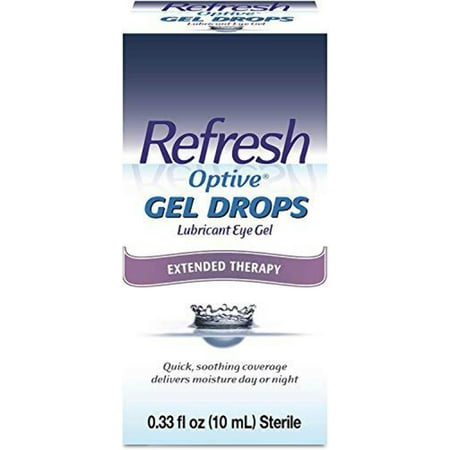 Refresh Optive Gel Drops 0.33 Fl Oz (10 mL) Per Bottle - 2 Bottles by Refresh