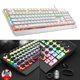 thumbnail image 1 of mecánic juegos con cable RGB retroiluminado USB Passthrough Efectos de iluminación LED Controles multimedia Computadora Computadora Máqu Tapa de tecla cuadrada blanca Yotijar Teclado mecánico, 1 of 10