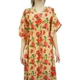 thumbnail image 5 of Bimba Women's Floral Maxi Long Kaftan Cotton Coverup Bridesmaid Caftan Dress-12, 5 of 5