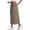 Camel, variant on Women’s Casual Loose Fit Cargo Skirt High Waist Drawstring Elastic Waistband Long Skirt with Pockets for Daily Wear Khaki L