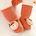 thumbnail image 4 of URMAGIC Toddler Baby Cotton Socks Christmas Cute Cartoon Slipper Socks Xmas Holiday Soft Knit Socks 0-3T, 4 of 6