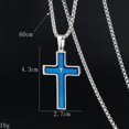 thumbnail image 2 of QDhaobang Long JESUS CROSS Necklaces for Men Jewelry 14K White Gold Chain Necklaces Jewelry corrente masculina DB 60cm BOX SR, 2 of 6