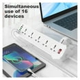 thumbnail image 4 of AC Power Strip 30W PD QC Multiprise Power Socket Electrical Charger Adapter With Surge Protection USB Extension Socket, 4 of 7
