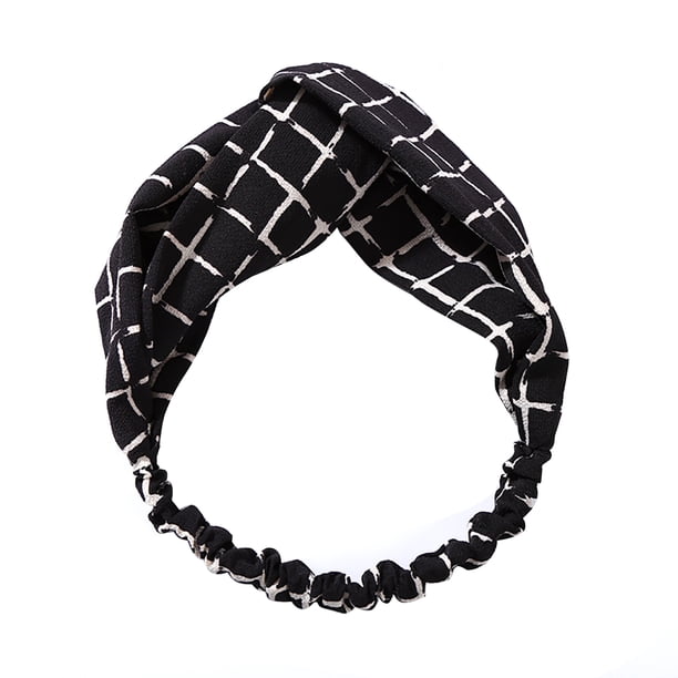 ziyahi Women Gilr Bowknot Shaped Floral Stripe Pattern Headband