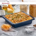 thumbnail image 3 of KitchenAid Aluminized Steel Nonstick 9-inch Square Cake Pan and Baking Dish, Ink Blue, 3 of 9