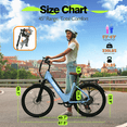 thumbnail image 5 of ESKUTE Blue Electric Bike for Adults - Peak 1500W Brushless Motor, 19MPH, 500W Motor 48V14Ah Removable Battery, 26" Step-Thru Cityrun Ebike, 7-Speed, Up 70 Miles, Commuter E-Bike, with NFC Unlock, 5 of 7
