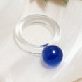 thumbnail image 3 of SPRING PARK Women Ring Transparent Fake Crystal Ball Jewelry All Match Round Ring for Dating, 3 of 8