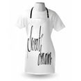 thumbnail image 3 of Sweet Dreams Apron Modern Calligraphy Inscription by Hand Positive Mood Politeness Theme, Unisex Kitchen Bib Apron with Adjustable Neck for Cooking Baking Gardening, Black and White, by Ambesonne, 3 of 3