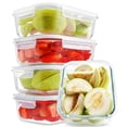 thumbnail image 1 of Set de 5 Contenedores de Vidrio Herméticos para Preparación de Comidas HOMBERKING de 1040 ml, 1 of 7