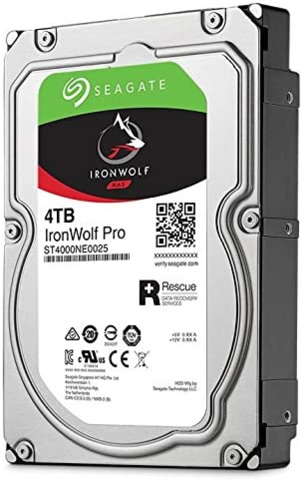 Seagate IronWolf Pro 4TB NAS Internal Hard Drive HDD – CMR 3.5 Inch SATA  6Gb/s 7200 RPM 128MB Cache for RAID Network Attached Storage, Data Recovery