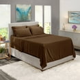 thumbnail image 2 of Nestl Extra Deep Pocket California King Sheets - 6 Piece Soft Microfiber Bed Sheets Set Fits 18"-24" Mattresses, Brown, 2 of 8