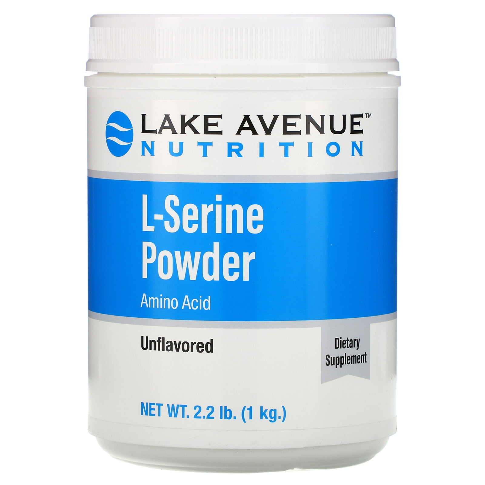 Lake Avenue Nutrition LSerine, Unflavored Powder, 2.2 lb (1 kg