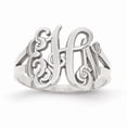 thumbnail image 1 of Solid 925 Sterling Silver Laser Monogram Ring Band Size 8.5, 1 of 4