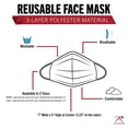 thumbnail image 3 of Rothco Reusable 3-Layer Face Mask,Black, 3 of 3