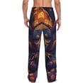 thumbnail image 3 of Uemuo Dreamy Jester Under Stars Pattern Men's Wide Leg Palazzo Lounge Pants with Pockets Light Weight Loose Comfy Casual Pajama Pants-X-Large, 3 of 9