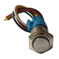 thumbnail image 1 of Interruptor Botón Metal 16mm 3-6V 5A LED Bloqueo Automático Ensayo Eléctrico Aficionado de Electrónica Blanco kusrkot Interruptor de botón de 16 mm, 1 of 8