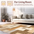 thumbnail image 2 of ODIKA 4'x6' Machine Washable Non-Slip Area Rug, Contemporary Stripe with Muted Earth Tone Palette and Dynamic Angles High Traffic Rug, Beige, 262354, 2 of 7