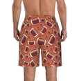 thumbnail image 3 of Bixox Men's American Football1 printing Casual Classic Fit Short Summer Beach Shorts, 3 of 6