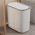 thumbnail image 1 of Botes de basura para baño con tapa, para uso doméstico, para inodoros, estrechos, de gran capacidad, con tapa a presión, modelos con ranuras, botes de basura de plástico., 1 of 6
