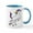 White/Blue Inside, variant on CafePress - Unicorn Cupcakes - 11 oz Ceramic Mug - Novelty Coffee Tea Cup