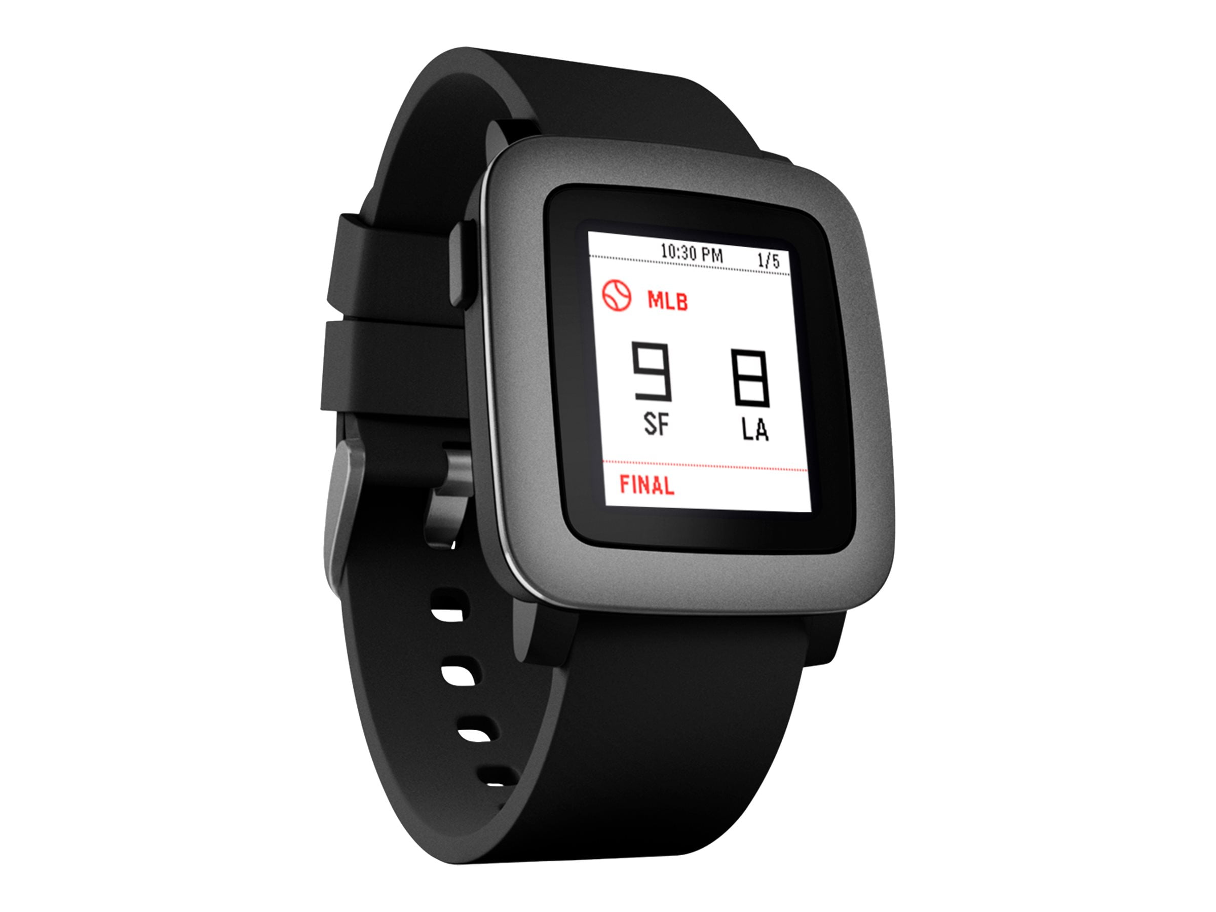 Pebble Time - Smart watch display 1.25" - Bluetooth - 1.5 oz - black Walmart.com