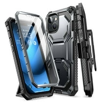 i-Blason Armorbox Series Case for iPhone 14 Plus 6.7 inch (2022 Release), Full-Body Rugged Holster Case with Shock Reduction/Bumper (Black)