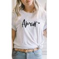 thumbnail image 2 of Amour Heart Valentines Day Graphic Tee T-Shirt, 2 of 9