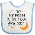 thumbnail image 3 of Inktastic I Love My Poppi to the Moon and Back Boys or Girls Baby Bib, 3 of 4