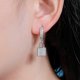 thumbnail image 3 of Pendientes Minimalistas Yashi con Forma de Llave y Candado de Oro y Plata, 3 of 5