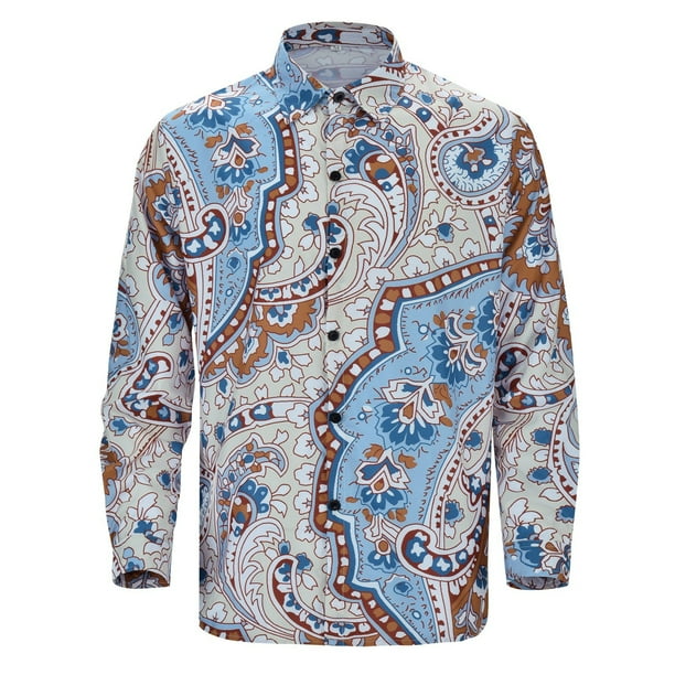Camisas Hombre Manga Larga Nueva camisa estampada de manga corta de verano, camiseta informal de moda para hombre (White, 3XL)