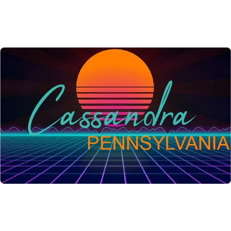 

Cassandra Pennsylvania 4 X 2.25-Inch Fridge Magnet Retro Neon Design