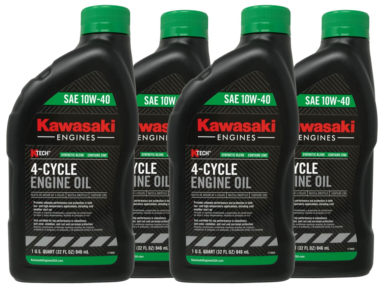 Kawasaki Synthetic Blend Motor Oil 10W - 40, 1 Quart (5 Pack Kawasaki Synthetic Blend Motor Oil 10W - 40, 1 Quart (5 Pack