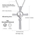 thumbnail image 5 of [Clearance] Cross Infinity Birthstone Necklace for Women 925 Sterling Silver April Diamond Birthstone Heart Necklace Cubic Zirconia Birthday Christmas Jewelry Gifts for Wife Daughter, 5 of 7