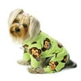 thumbnail image 1 of KlippoPet KBD071XS Pyjama Col Roulé en Polaire Singe Rigolot - Lime, Extra Small, 1 of 1