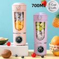 thumbnail image 2 of Portable Juice Maker Blender for Shakes Smoothies 700ML 12-Blades Fast Mixing 2 in 1 Blender Personal Juicer 7.4V C, 2 of 7