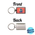 thumbnail image 4 of Cat Sipping Tea Metal Rectangle Keychain, 4 of 7