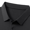 thumbnail image 4 of DayScoop Big & Tall T-Shirt for Men Summer T Shirt Solid Color Casual Fashion Breathable Short Sleeve Button Down Collar Polyester Tops Plus Size, 4 of 5