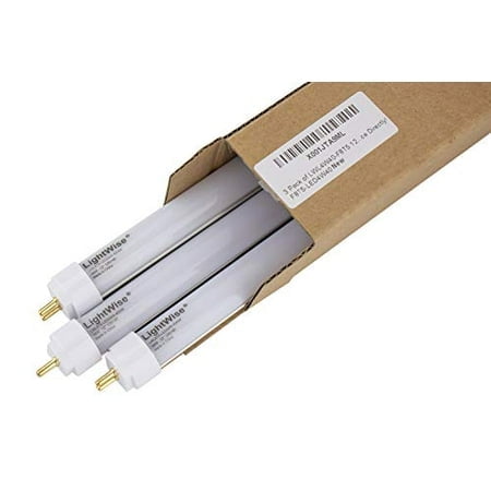 Lightwise LWL4W40-F8T5 12" Direct Replacement Led Tube, 4-Watt, White, 4000K, Set of 3