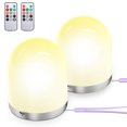 thumbnail image 2 of facefd Remote Control RGB Color Night Light Auto Power Off RGB night lamp Kid Bedroom USB Rechargeable Night Lamp, 2 of 9