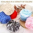 thumbnail image 4 of Uxcell Chenille Chunky Yarn, Plush Bulky Thick Fluffy Yarn for Crochet, Soft Velvet Blanket Yarn for Sweater Hand Knitting Crocheting Blue, 4 of 6