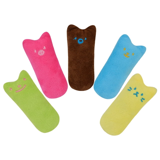 5Pcs Animal de Compagnie Jouet Mignon Dessin Animé Expression Doigt CreativeDog Mâcher Jouet Animal de Compagnie Peluche Jouet